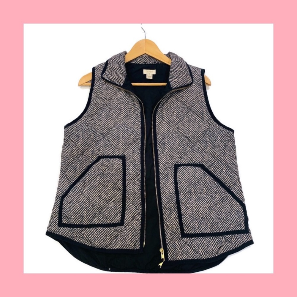J Crew Herringbone Vest